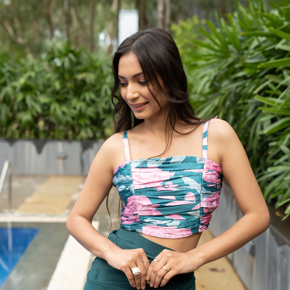 Tropical Tranquil Cropped top